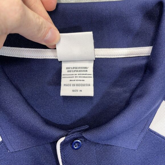 Dallas Cowboys Authentic Apparel Polo Shirt Mens Medium M Blue Star NFL Football - Picture 4 of 7